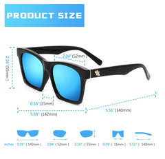 AKG Square Polarized Sunglasses 17059 - CrystalHillGlasses.com