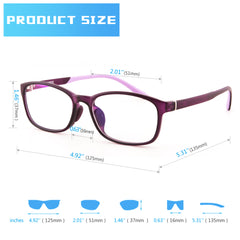 Mind Bridge Big Kids and Teens Computer Glasses (Purple) - CrystalHillGlasses.com