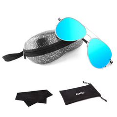 AKG Aviator Mirror Polarized Sunglasses 1621 - CrystalHillGlasses.com