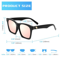 AKG Square Polarized Sunglasses 17059 - CrystalHillGlasses.com